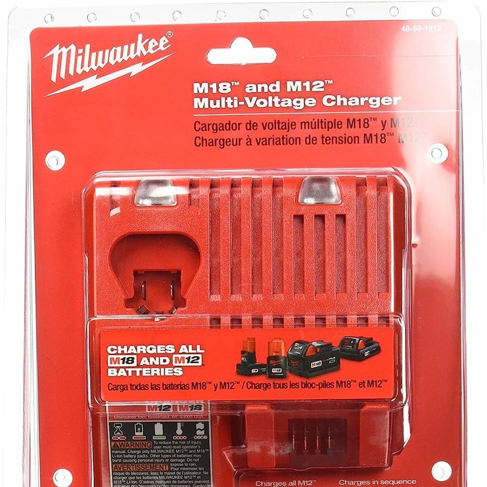 🎁 Milwaukee Genuine M18 and M12 Multi-Voltage Battery Charger (48-59-1812)